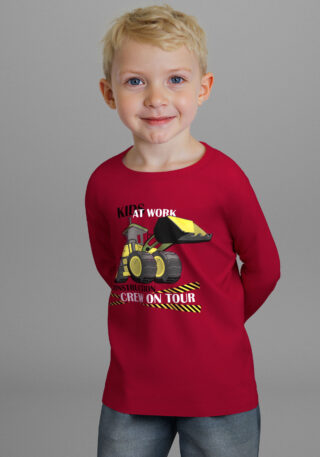 KIDSWORLD Langarmshirt "CONSTRUCTION crew on tour" Cooler Bagger Druck