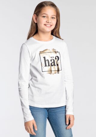 KIDSWORLD Langarmshirt "Sprücheshirt" Langarm, taillierter Schnitt, mit stylischem Druck