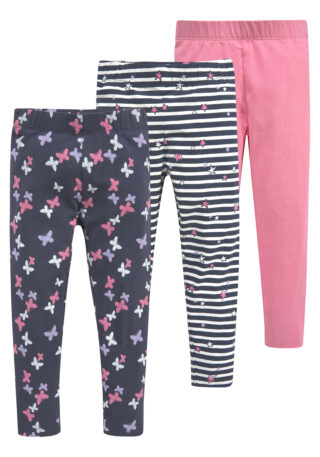 KIDSWORLD Leggings "3er Pack Leggings für kleine Mädchen" mit unterschiedlichen Mustern und Farben