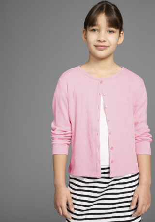 KIDSWORLD Sweatjacke "Shirtjacke aus weichem Rippmaterial" Feine Shirtjacke für jeden Anlass