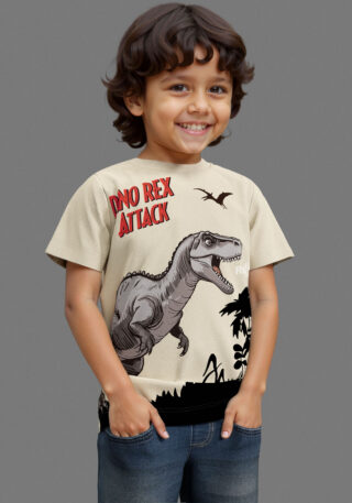 KIDSWORLD T-Shirt "Druck: DINO REX ATTACK", mit großem Saum-Druck