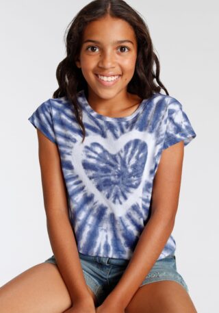 KIDSWORLD T-Shirt "Herz Batik" Kurzarm, gerade Passform, vielseitig gemustert