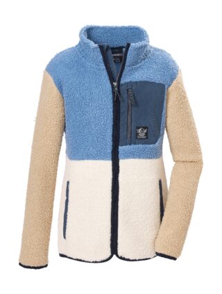 Killtec Fleecejacke "KOW 141 GRLS FLC JCKT" Weiche Sherpa Fleecejacke mit Kinnschutz und Stauraum