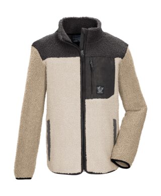 Killtec Fleecejacke "KOW 143 BYS FLC JCKT" Weiche Sherpa Fleecejacke, Kinnschutz, elastische Bündchen