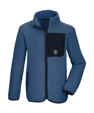 Killtec Fleecejacke "KOW 144 BYS FLC JCKT" Weiche Sherpa Fleecejacke mit Kinnschutz und Stauraum