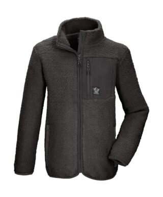Killtec Fleecejacke "KOW 144 BYS FLC JCKT" Weiche Sherpa Fleecejacke mit Kinnschutz und Stauraum