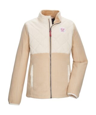 Killtec Fleecejacke "KOW 166 GRLS FLC JCKT" Fleecejacke mit Kord, Teddyfleece, Kinnschutz, Taschen