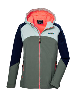 Killtec Funktionsjacke "KOS 150 GRLS JCKT" Wind- und wasserdichte Kinderjacke mit verstellbarer Kapuze