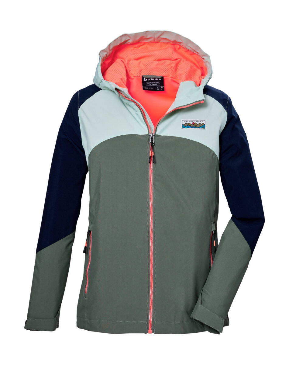 Killtec Funktionsjacke "KOS 150 GRLS JCKT" Wind- und wasserdichte Kinderjacke mit verstellbarer Kapuze
