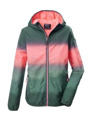 Killtec Funktionsjacke "KOS 155 GRLS JCKT" Leichte, wetterfeste Mädchenjacke mit All-Over-Print