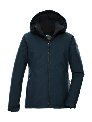 Killtec Funktionsjacke "KOW 217 GRLS JCKT" Wind- und wasserdichte Kinderjacke mit Fleece und verstellbarer Kapuze