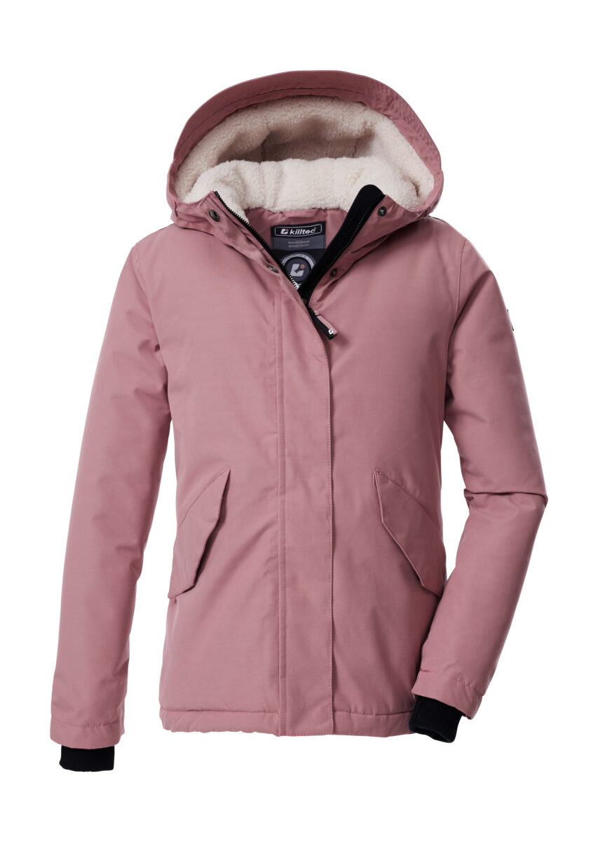 Killtec Funktionsjacke "KOW 235 GRLS JCKT" Wind- und wasserdichte Kids-Jacke mit Teddyfell und Teflon EcoElite™