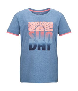 Killtec T-Shirt "KOS 133 GRLS TSHRT" Farbenfrohes Mädchen-T-Shirt mit „Sunday“-Print