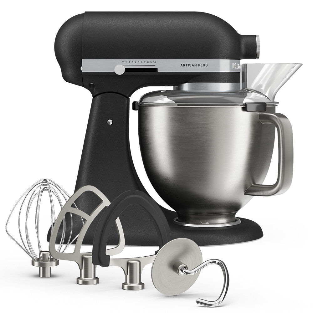 KitchenAid Küchenmaschine 4,7L ARTISAN PLUS 5KSM50P Gusseisen Schwarz