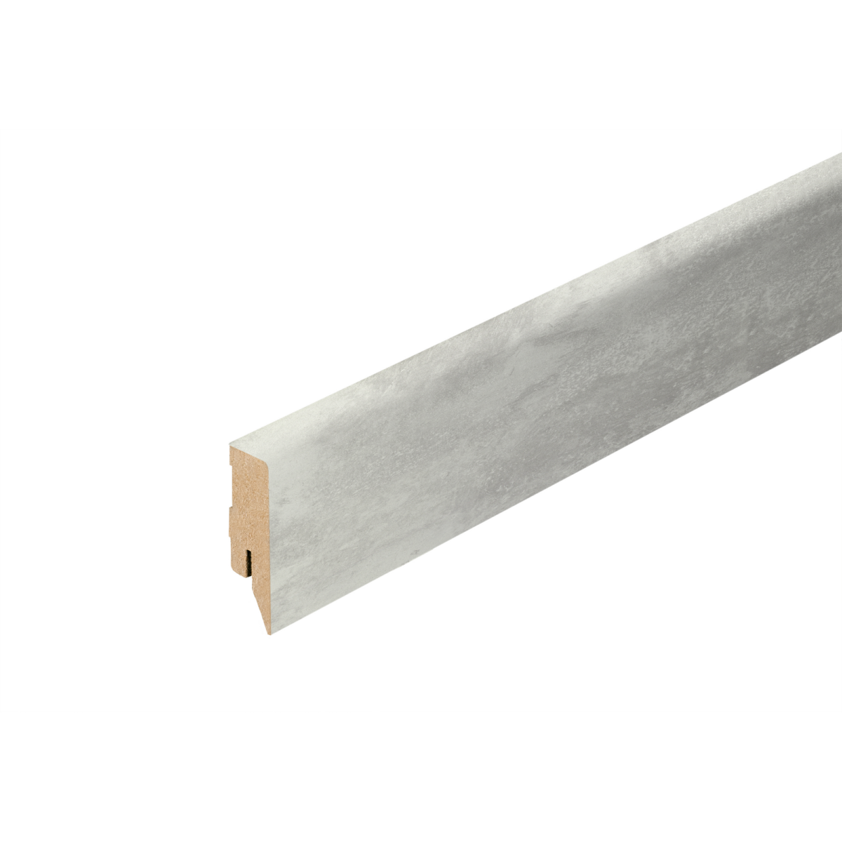 Kosche Laminatsockelleiste Granit weiß 2400 x 58 x 16 mm