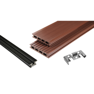 Kosche Terrassendielenpaket 'Kovalex' WPC braun 4000 x 3900 x 26 mm