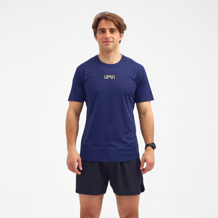 LIPATI Sunbeam SS Tee Navy - Sportliches T-Shirt für Herren in Größe M, ideal für Laufen und Freizeit.