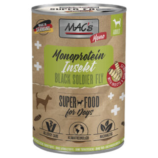 MAC's Mono Insekten Nassfutter für Hunde 6 x 375 g - Insekten