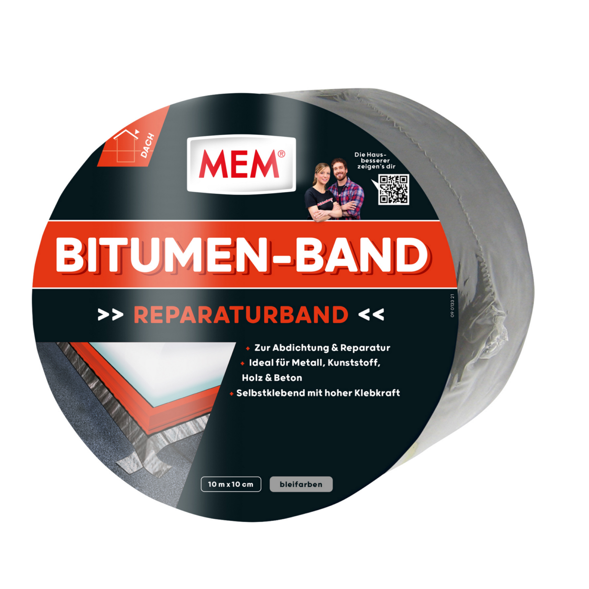 MEM Bitumen-Band blei 10 cm x 10 m