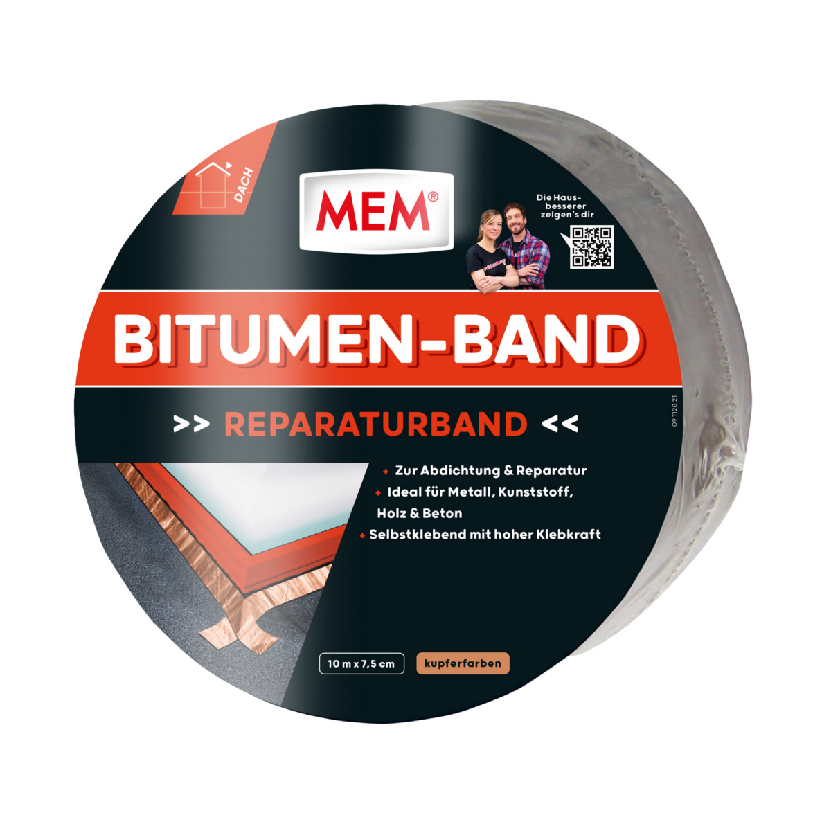 MEM Bitumen-Band kupfer 7,5 cm x 10 m