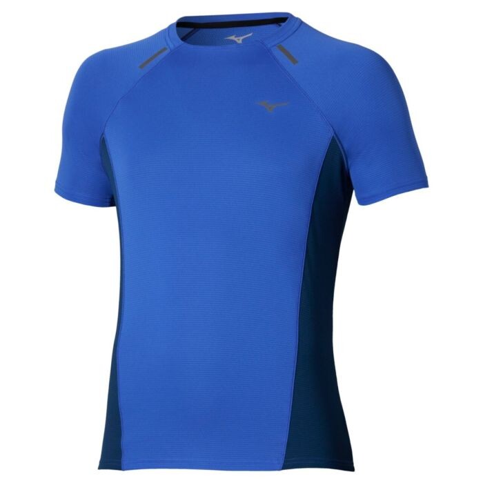 Mizuno Active Dry Aero Flow SS Tee Gr. XXL Blau Herren