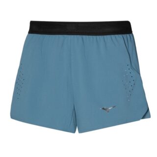 Mizuno Damen Tech Light 3,5" Split-Laufshorts in Citadel Blue – Leicht, atmungsaktiv und ideal für dein Lauftraining!