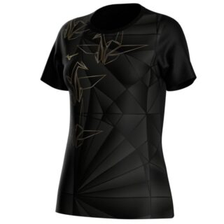 Mizuno Graphic SS Tee Gr. L Schwarz Damen