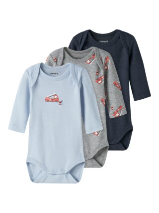 Name It Langarmbody "NBMBODY 3P LS FIRETRUCK NOOS" Packung, 3 tlg.