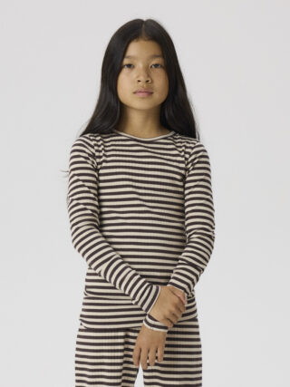 Name It Langarmshirt "NKFSURAJA XSL LS TOP NOOS" toller Ringel-Look in gerippter Qualität