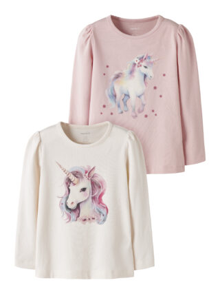 Name It Langarmshirt "NMFKIMIA LS TOP BOX 2P" Packung, 2 Baumwollmischung, regular fit