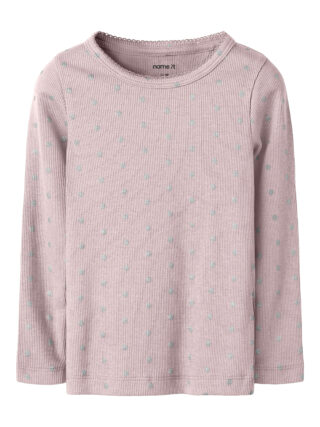 Name It Langarmshirt "NMFLONA LS XSL TOP" Baumwollmischung, slim fit