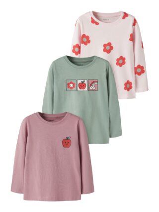 Name It Langarmshirt "NMFNIA 3P LS TOP" Packung, 3 Baumwolle, regular fit
