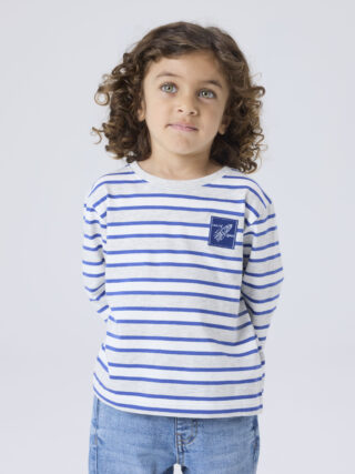 Name It Langarmshirt "NMMKRISTIAN LS NREG TOP PB" Baumwolle, regular fit