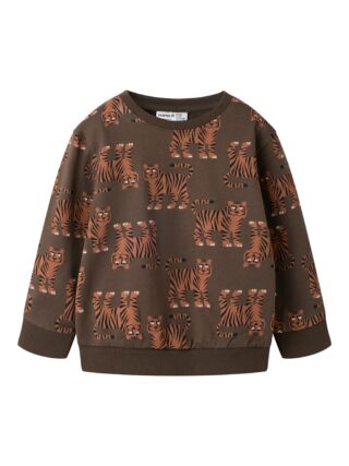Name It Sweatshirt "NMMLARSON LS NREG SWE BRU", Baumwolle, regular fit