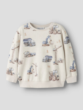 Name It Sweatshirt "NMMNELSON LS NREG SWEAT BRU BOX", Baumwollmischung, regular fit