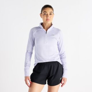 New Balance Athletics Heat Grid Half Zip Gr. L Grau Damen