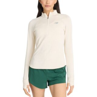 New Balance Athletics Heat Grid Half Zip Gr. L Weiß Damen
