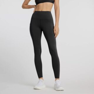New Balance Sleek Pocket High Rise Legging 27" für Damen in Schwarz, Größe L – Bequeme Sportleggings mit praktischen Taschen