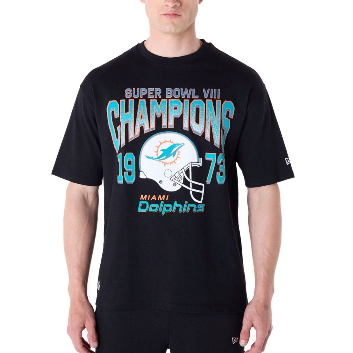 New Era NFL Shirt - HELMET Miami Dolphins schwarz