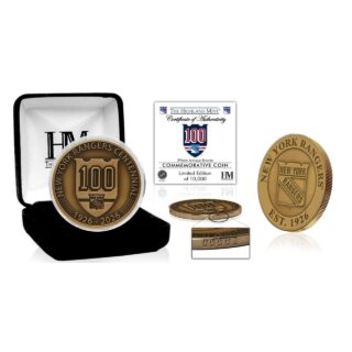 New York Rangers NHL 100th Anniversary (39mm) Münze Antique
