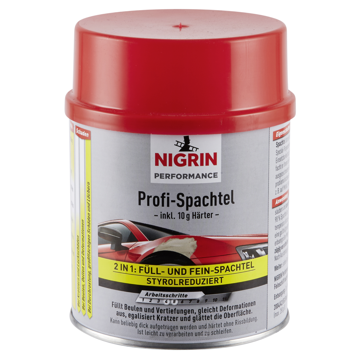 Nigrin Profi-Spachtel 490g inkl. 10g Härter