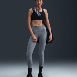Nike Dri-FIT One High-Waisted Lauf- und Trainings-Tights S – Kompressionspassform, Grau