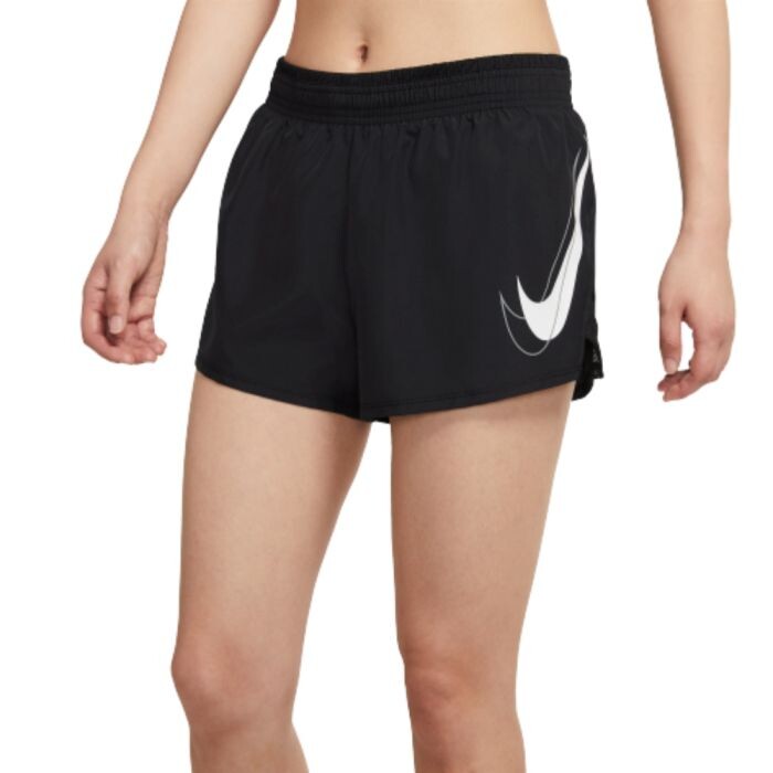 Nike Dri-FIT Swoosh Laufshorts Damen XL – Reflektierende Details, Bequemer Sitz, Ideal für schnelles Laufen