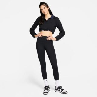 Nike One High-Waisted Laufhose XS – Schwarz, Bequeme Sportleggings für Training und Running