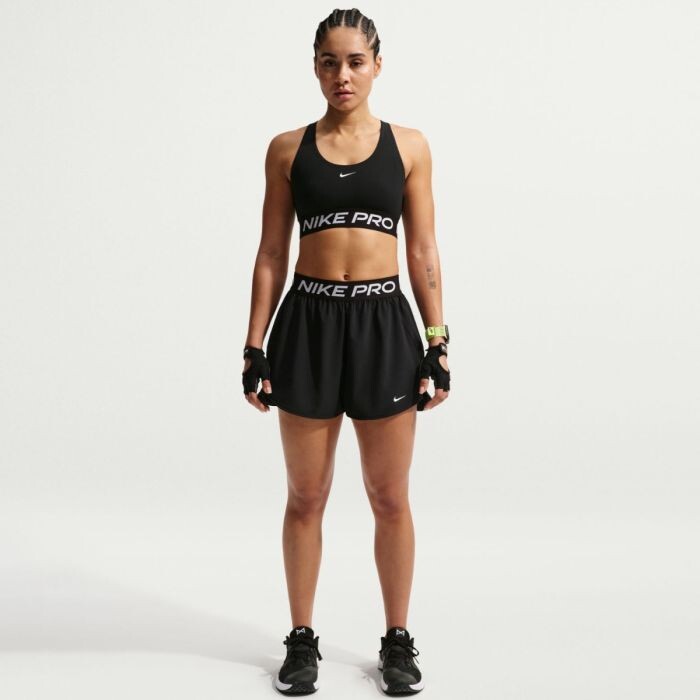 Nike Pro 2in1 Shorts Gr. L Schwarz Damen