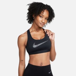 Nike Swoosh Medium Support Sport-BH XS – Schwarz, optimaler Halt & Komfort für Laufen & Training