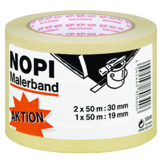 Nopi Malerkrepp 3er-Pack 50 m beige