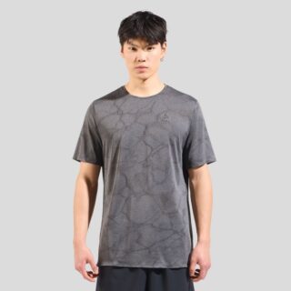 Odlo Zeroweight Chill-Tec Funktionsshirt Damen, XL – Leichtes, atmungsaktives Lauf- und Trainingsshirt in Grau