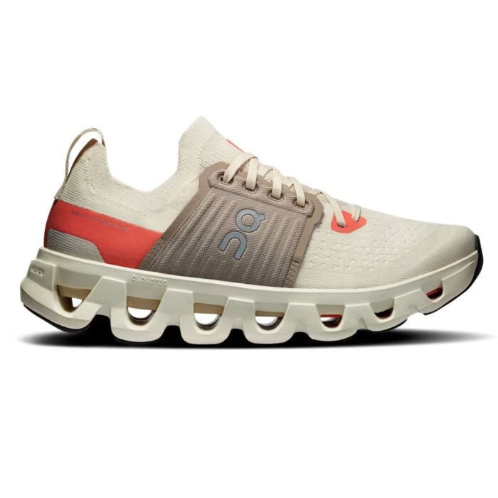 On Cloudswift 4 Damen Laufschuhe in Cream/Salmon – Ideal für urbane Läuferinnen mit optimalem Komfort und Stil.