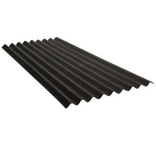 Onduline Dach- und Wandplatte 'Base' schwarz 200 x 85,5 x 0,26 cm